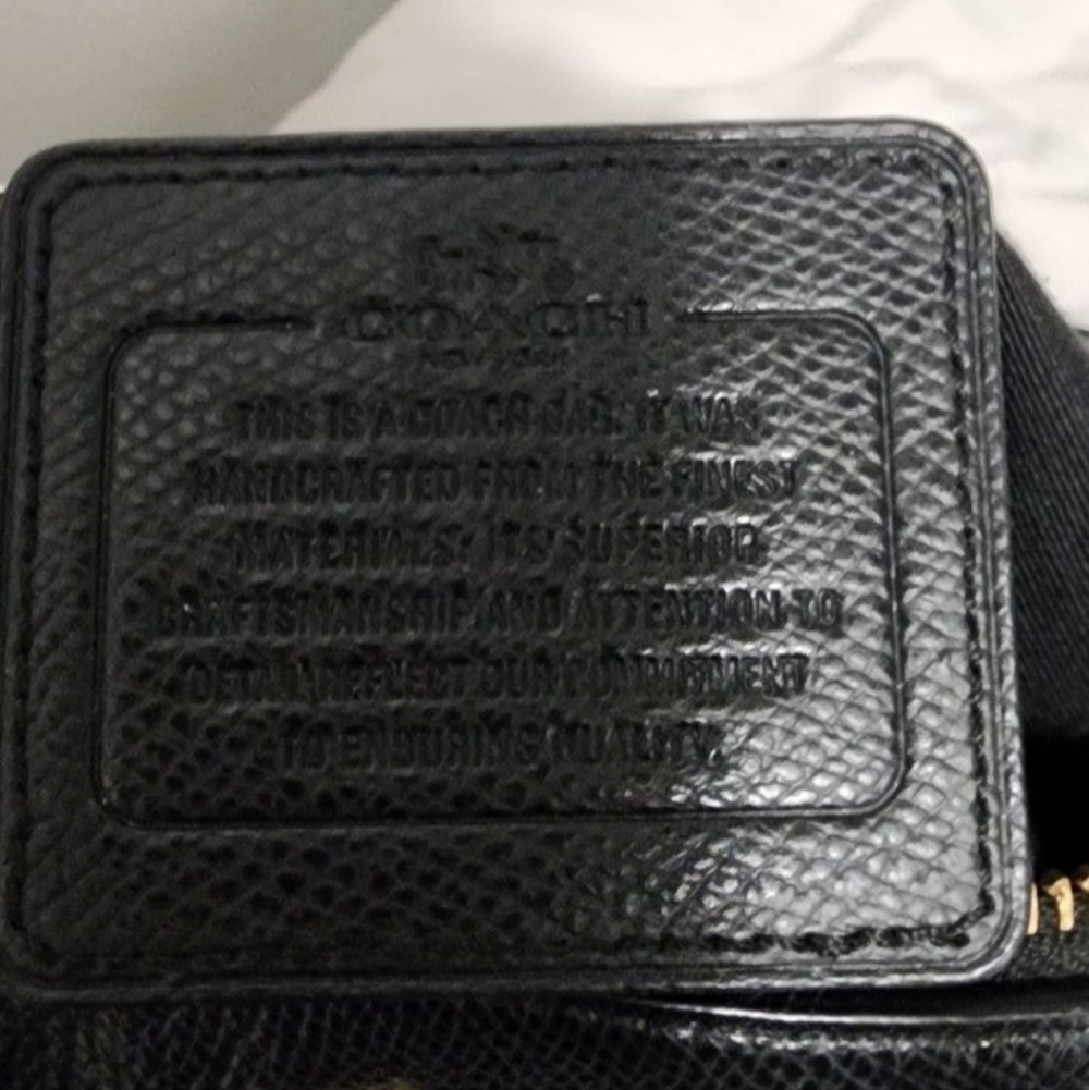 Coach Brown Signature Satchel with Black Trim and Gold Hardware - Picture 6 of 7